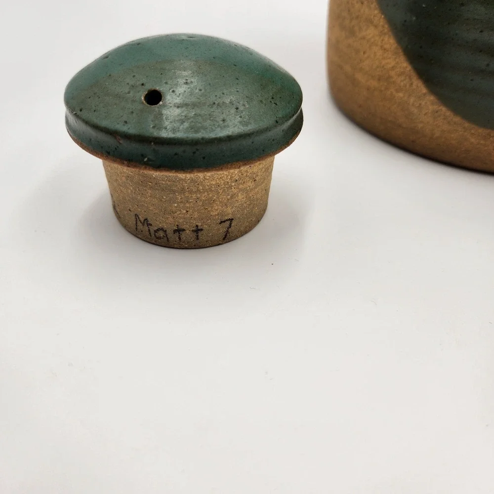 Mounce Studio Pottery‎ Teapot Teal Green Glazed Signed 10.5in Wabi Sabi Organic